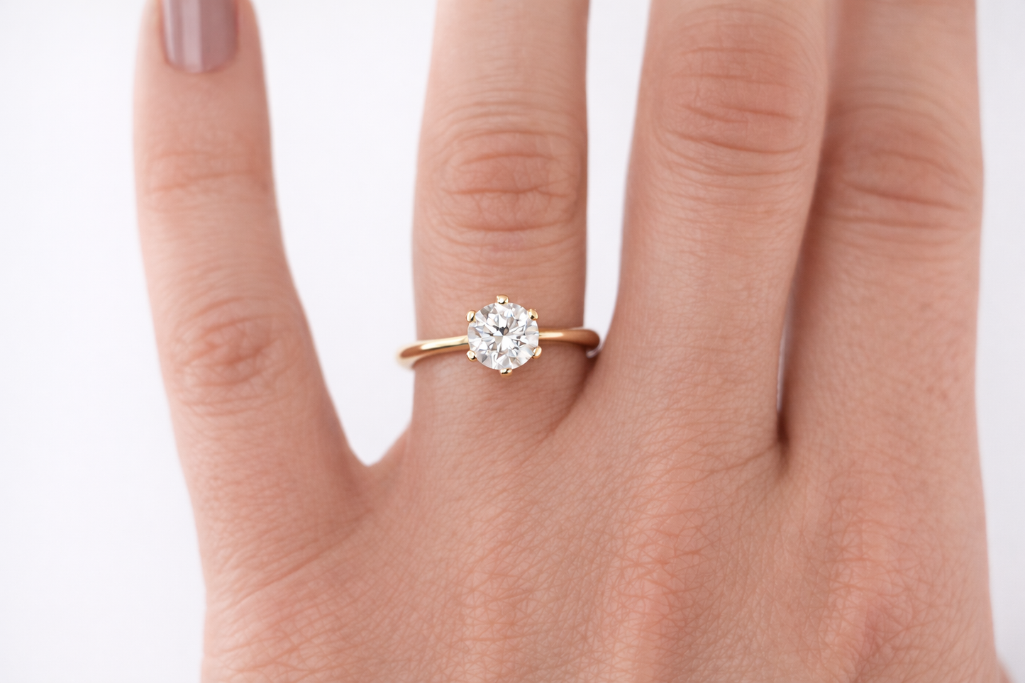 Solis Ring | 14K Gold Classic Solitaire Diamond Engagement Ring