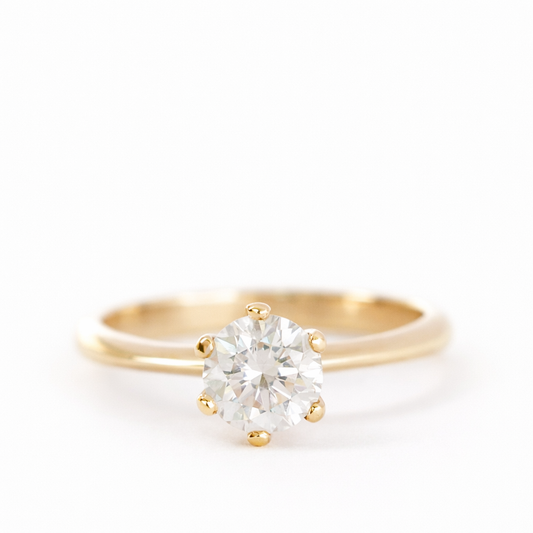 Solis Ring | 14K Gold Classic Solitaire Diamond Engagement Ring