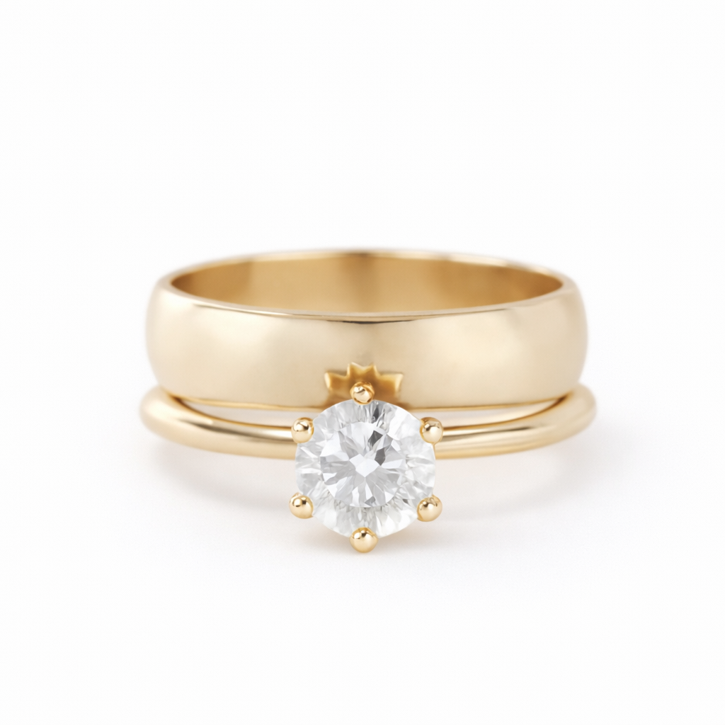 Solis Ring | 14K Gold Classic Solitaire Diamond Engagement Ring
