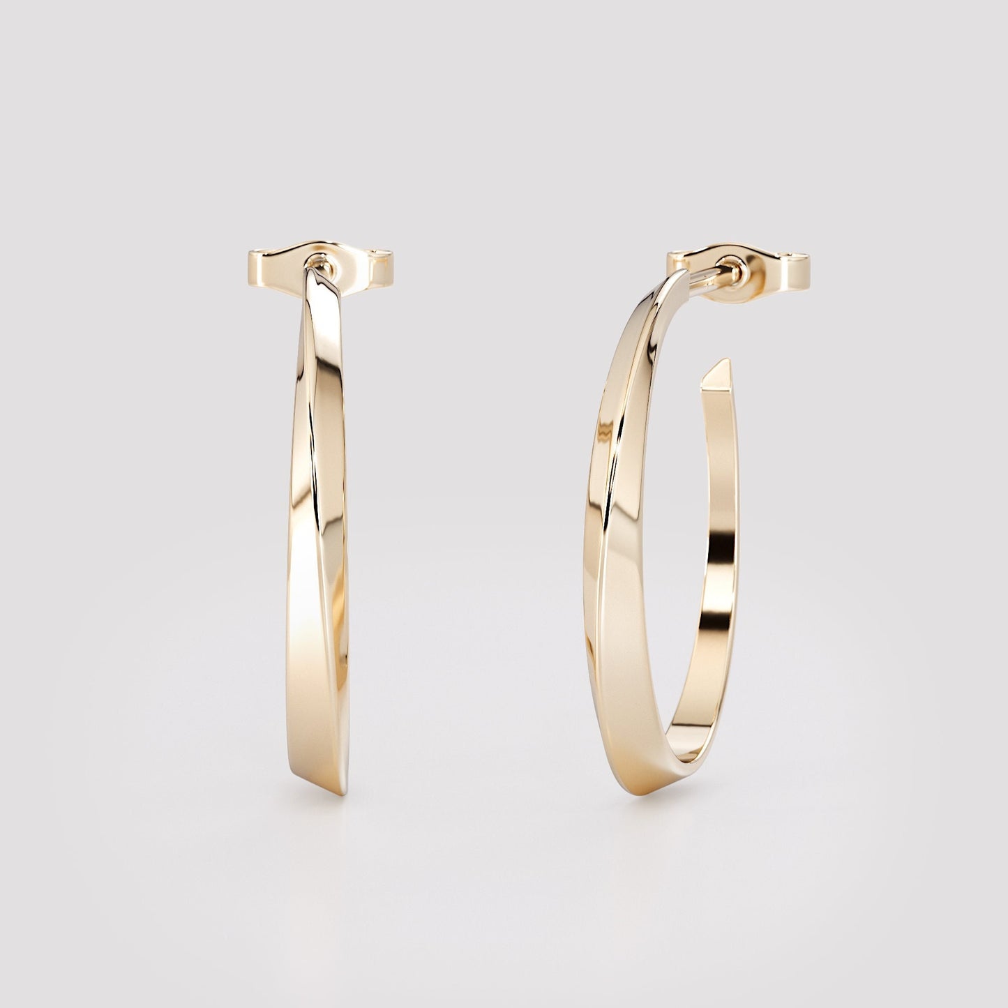 Comet Earrings - 14K Yellow Gold