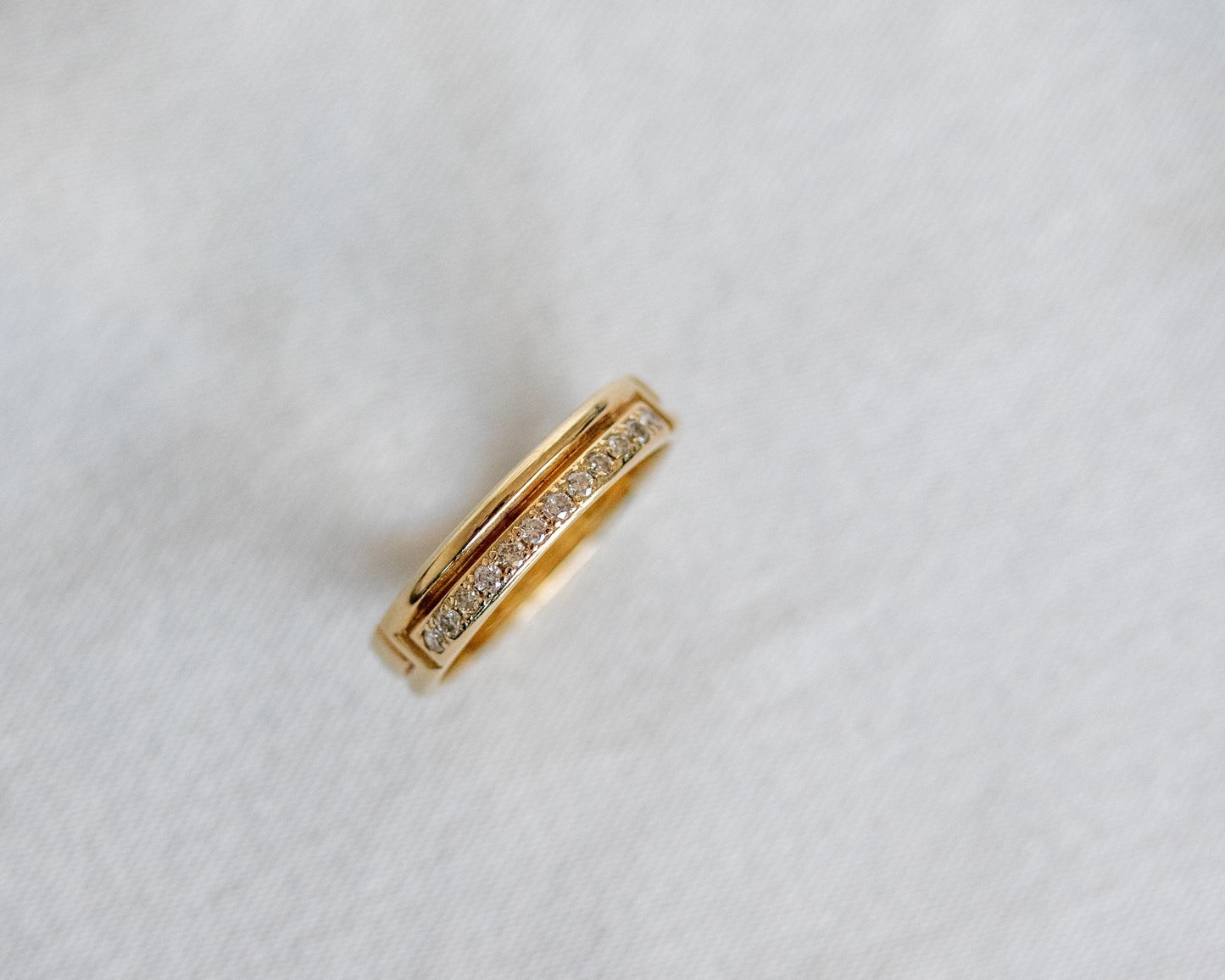 gold ring diamond detail close up texture